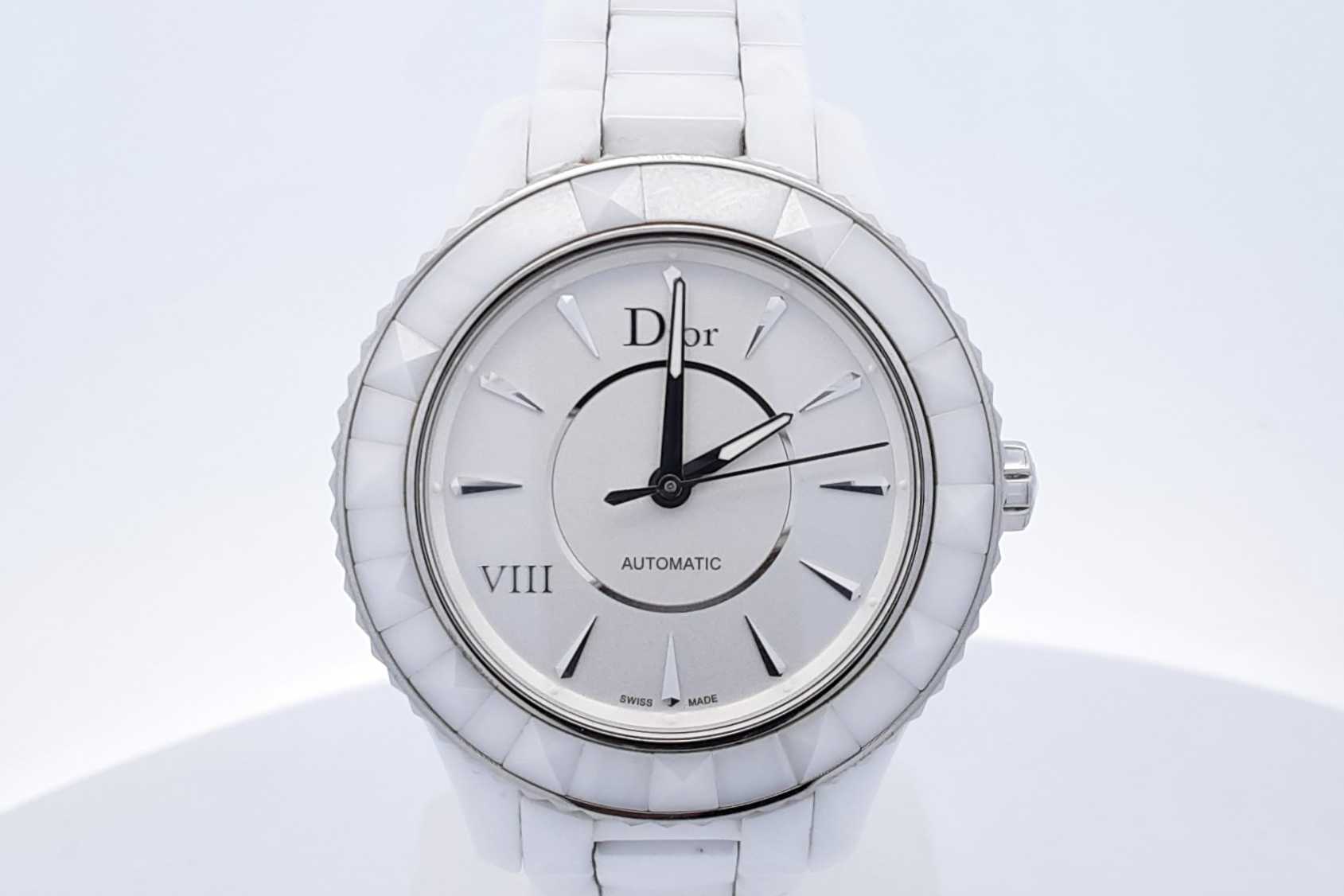 Christian Dior Viii 38mm Automatic White Ceramic Stainless Watch Eb0226lrxzde